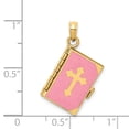 thumbnail image 4 of 14K Yellow Gold Charm Pendant Themed 23 mm 12 Enameled Lord'S Prayer Bible, 4 of 4