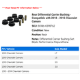 thumbnail image 2 of Rear Differential Carrier Bushing - Compatible with 2010 - 2015 Chevy Camaro 2011 2012 2013 2014, 2 of 2