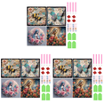 thumbnail image 1 of 4 Uds 5D DIY Parcial Forma Especial Diamante Pintura Mariposa 30x30cm, 1 of 9