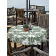thumbnail image 2 of Outdoor Tablecloth with Umbrella Hole for Patio/Picnic/Party/Camping, Sage Green Palm Tree Summer Waterproof Table Cloth Round Cover Washable, Beach Tropical Coastal (Dia 54"), 2 of 9