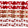 thumbnail image 5 of Heart Pattern Valentine's Day Love Ribbon - 2.5 Inch x 1 Yard Faux Burlap Craft Ribbon for Gift Wrapping, Cake Decor, Floral Arrangements, Wreath Making & Party Supplies, 5 of 5