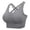 Grey, variant on Womens Seamless Sports Bra Cross Back High Strength Shockproof Non-Slip High Elastic Running Fitness Underwear