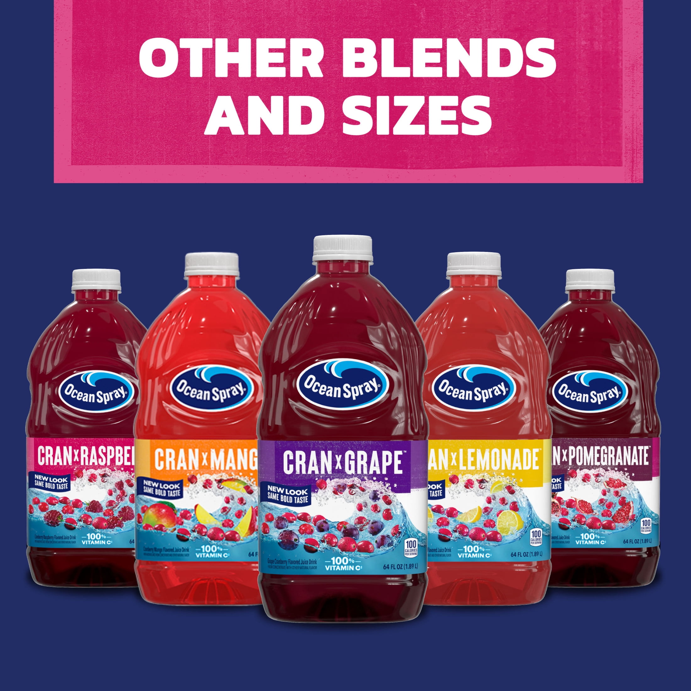 (8 pack) Ocean Spray® Cran-Raspberry® Cranberry Raspberry Juice Drink, 64 fl oz Bottle