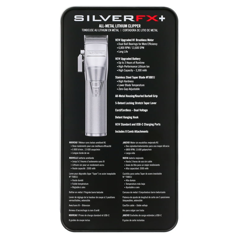 BaBylissPRO® SILVERFX+ All-Metal Clipper - Walmart.com