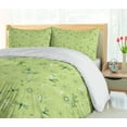 thumbnail image 5 of Ambesonne Dragonfly Duvet Cover Sets, Flowers Nature Spring, 2-Queen, Hunter Green and Pistachio, 5 of 7