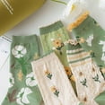 thumbnail image 7 of Holzlrgus Women's Cute Vintage Floral Patterned Cotton Crew Socks Teen Girls Korean Kawaii Fancy Dress Socks, 7 of 7