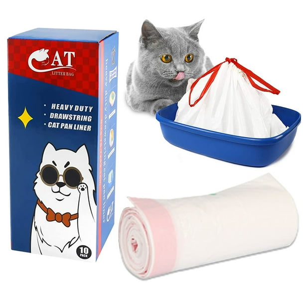 WarmTown Cat Litter Filter Bag, Cat Waste Litter Box Liners, Drawstring