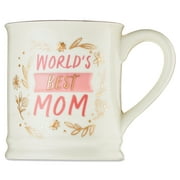 Way To Celebrate Mother's Day 16-Ounce Gold Trim Ceramic Coffee Mug, World's Best Mom