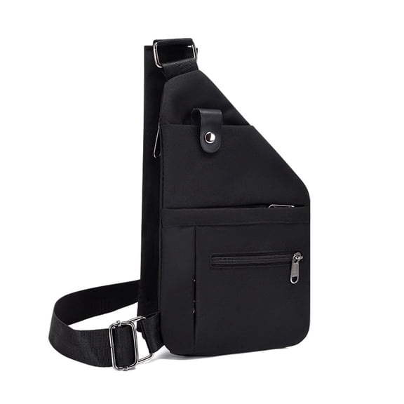 Youersen Sling Bag, Crossbody Shoulder Bag for Adult Travel and Hiking, Black Polyester, Unisex
