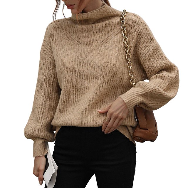 Pull d'Hiver Décontracté pour Femmes Manches Longues Chaud Doux