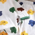 thumbnail image 3 of WUANDIXFA Toddler Pajamas 1-8 Years Cotton Soft Cartoon Short Sleeve Shirts Pant Boys Home Outfit Pajamas for Boys,Green,5-6 Years, 3 of 3