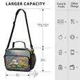 thumbnail image 3 of Insulated Lunch Bag 6L Leak-Proof Lunch Box with Shoulder Strap Multiple Pockets Lunch Tote Vibrant Garden Filled, 3 of 9