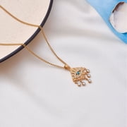 Gold Plated Evil Eye Necklace EVintage Necklace Good Luck Amulet vil Eye Pendant Jewelry Gifts for Women Men