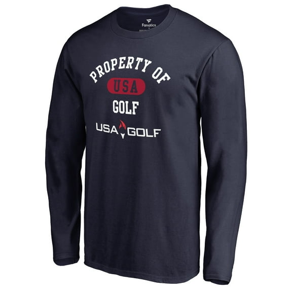 Men's Navy USA Golf Property Of Long Sleeve T-Shirt