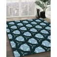 thumbnail image 3 of Ahgly Company Machine Washable Indoor Rectangle Transitional Deep Teal Green Area Rugs, 8' x 12', 3 of 7