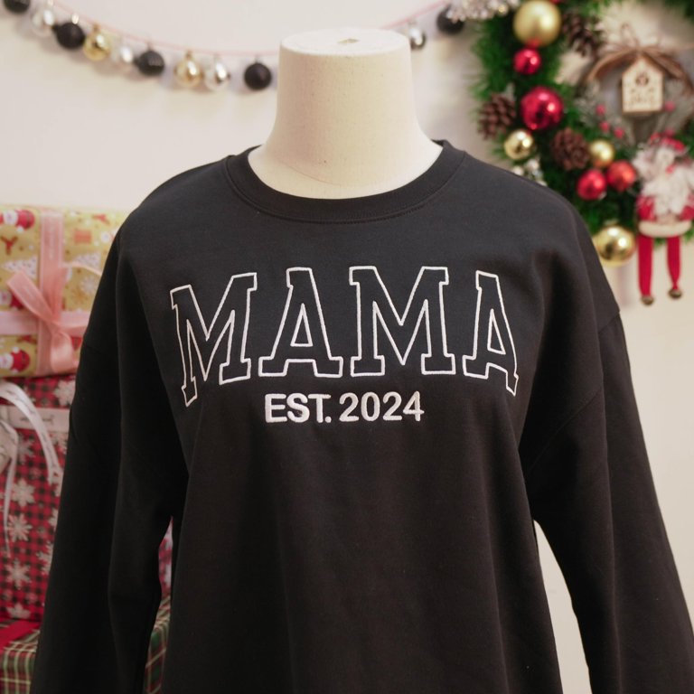 Embroidered Mom Sweatshirt, Personalized Mother's Day Gift Embroidered Mom Sweatshirt, Personalized Mother's Day Gift