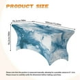 thumbnail image 7 of Xoenoiee Outdoor Tablecloth for 6FT Folding Tables Rectangular Table Cover Protector Washable Polyester Stretch Kitchen Tablecloth Table Skirt, 72L x 30W x 30H Inch, Blue White Marble, 7 of 7