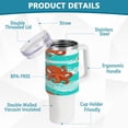 thumbnail image 4 of SKYSONIC 40 oz Orange Octopuses Tumbler with Handle and Straw Lid, Insulated Cup Reusable Stainless Steel Water Bottle Travel Mug, 4 of 7
