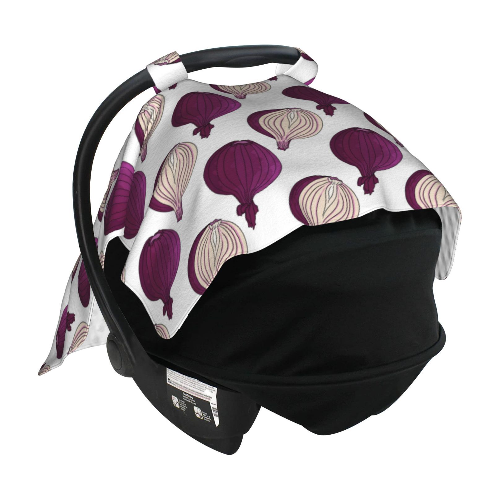 Car Seat Cover Baby - purple Onion Pattern Breathable Infant Car Seat Cover for Baby Carseat, Lightweight Comfort Baby Essentials Must Haves Newborn Stuff for Girl Boy