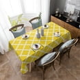thumbnail image 4 of Yellow Moroccan Geometric Checks Table Cloth Waterproof Dining Tablecloth Kitchen Decorative Coffee Cuisine Party Table Cover, 4 of 6
