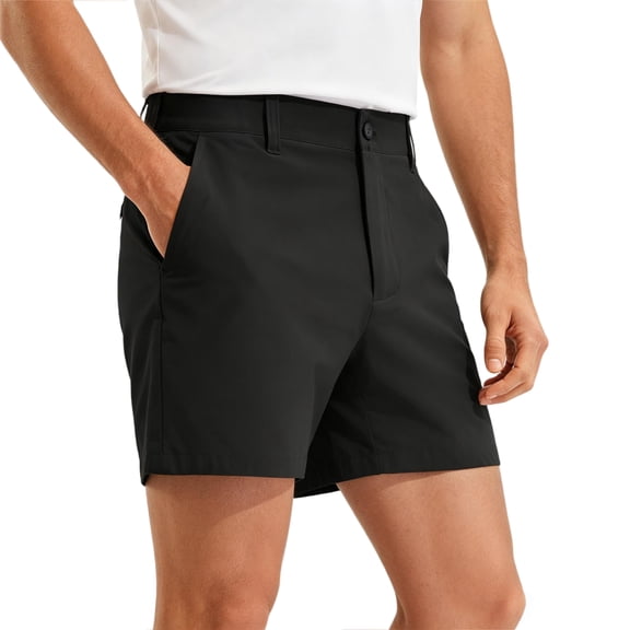 PULI Men’s Golf Shorts Relaxed Fit Stretch Dress Quick-Dry Waterproof Lightweight Travel Casual Shorts 5" Inseam