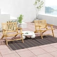 thumbnail image 4 of Gymax 4PCS Teak Wood Outdoor Reclining Chair w/ Comfortable Backrest & Armrests, 4 of 10