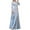 Blue, variant on Women's Chiffon Kaftan Abaya Dress Long Sleeve Self Tie Flowy Maxi Dress Evening Gown Blue S