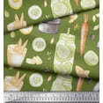 thumbnail image 2 of Soimoi Poly Georgette Fabric Jar & Mix Vegetable Fabric Prints By Yard 42 Inch Wide, 2 of 3