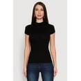 thumbnail image 2 of Womens Seamless Short Sleeve Mock Neck Top, 2 of 5