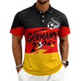 thumbnail image 4 of 2026 Soccer Cup Jersey for Men, Polo Collar Short Sleeve Country Flag & Ball Graphic Top - Moisture-Wicking Fan Tee for Stadium & Daily Outings Black L, 4 of 5