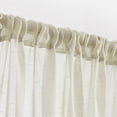 thumbnail image 4 of Cortinas de lino transparentes Treatmentex con pompones, 213 x 213 cm, color beige, 2 pares, 4 of 9