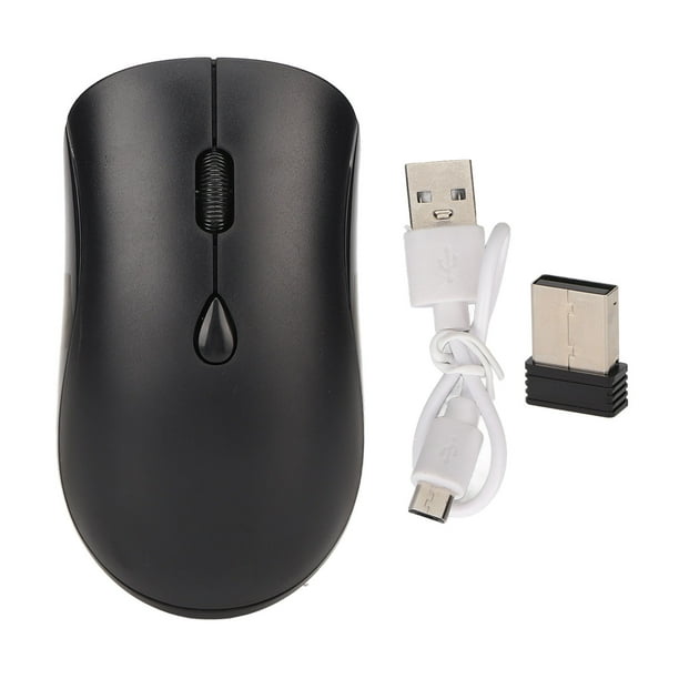Ratón inalámbrico 2,4G 1600DPI batería recargable ergonómica Bluetooth 5,2 ratón silencioso para escritorio de oficina PC negro