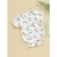 thumbnail image 4 of Musuos Baby Casual Romper, 0-18Months Short Sleeve Crew Neck Animal Print Summer Bodysuit Clothes for Girls Boys, 4 of 9