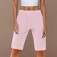 thumbnail image 5 of Pantalones Cortos Casuales de Color Sólido Capri, Mezcla Cómoda de Poliéster para el Hogar Y el Uso Diario, 5 of 9