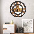 thumbnail image 3 of Reloj de pared con Números romanos nórdicos de 38cm, reloj decorativo romano de madera Vintage para sala de estar y Hotel, 3 of 5