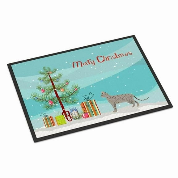 Carolines Treasures CK4700JMAT 24 x 36 in. Safari No.2 Cat Merry Christmas Indoor or Outdoor Mat