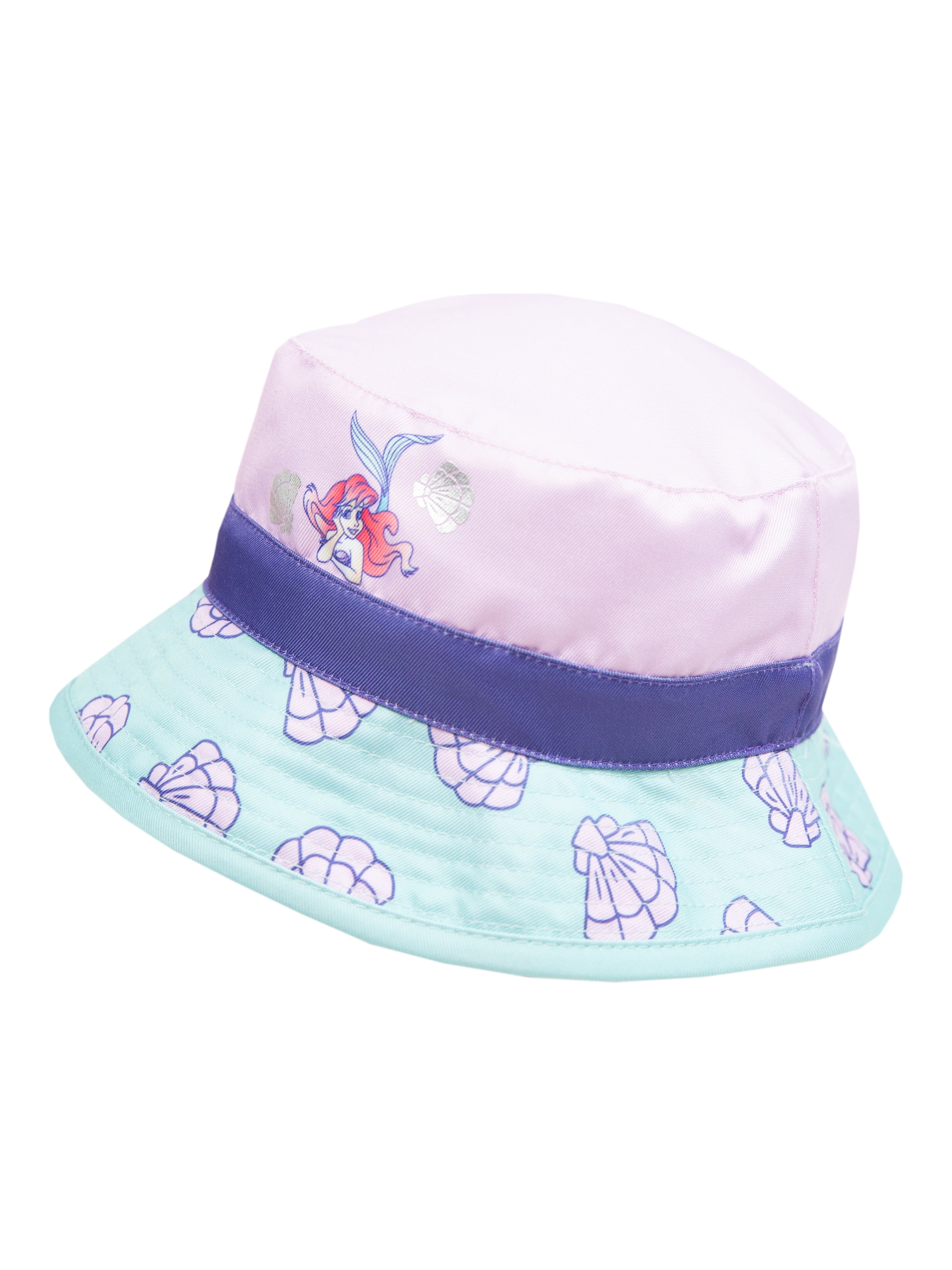 Disney Little Mermaid Toddler Girls Light Blue Reversible Bucket Style Swim Hat