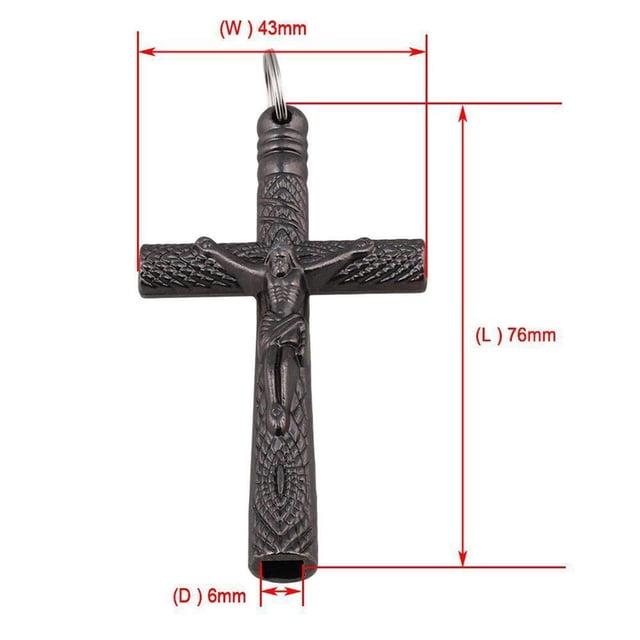 pitrice Collier Clé de Réglage de Tambour, Clé de Réglage de Tambour, Croix Clé de Tambour avec Chaîne Collier Argent