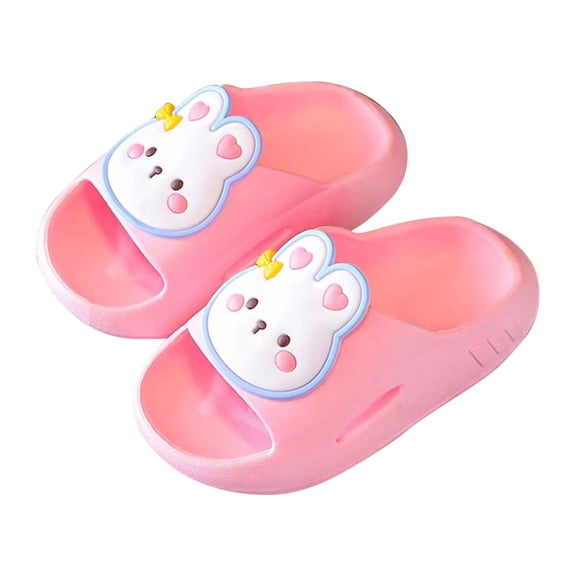 LNMQLPDBS baby sandals water shoes Cute cartoon Rabbit Soft Sol Lightweight baby Bathroom Slipper Sandals Flexible Comfort Shoes Quick-Dry Kids Toddler Slippers Pink 3-4 Years