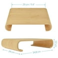 thumbnail image 4 of Navaris Wood Monitor Stand Riser - Computer Desk Organizer Desktop Dock Wooden Mount Display for PC TV Screen Notebook Laptop - Bamboo, 4 of 5
