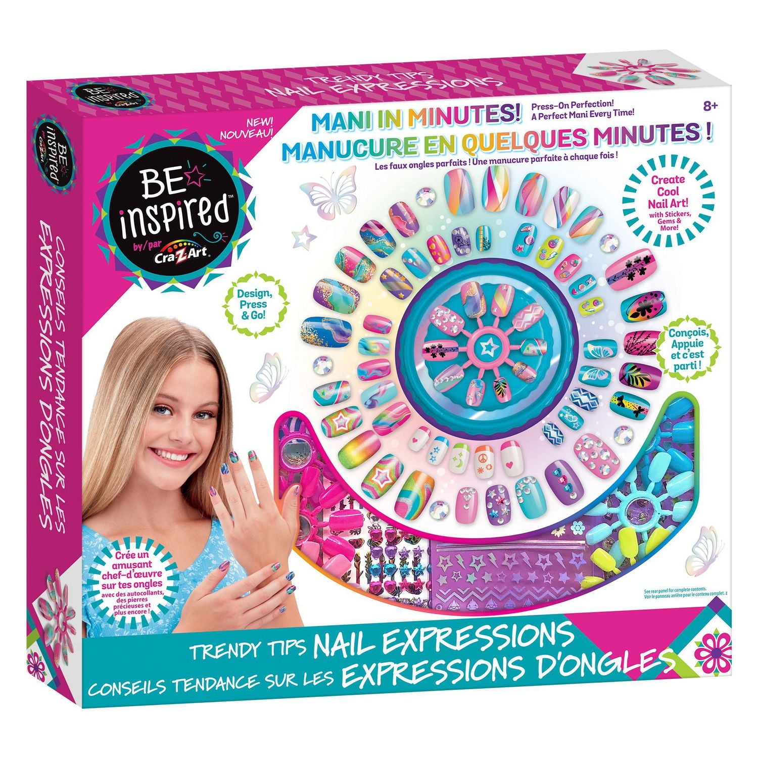 Cra-Z-Art: BE INSPIRED Trendy Tips Nail Expressions, Ages 8+