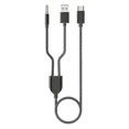 thumbnail image 1 of 1 Split 2 Type C To Usb A 3.5mm Aux Cable Stereo Hifi Sound For Car Speakers -aa, 1 of 5