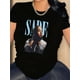 thumbnail image 1 of [1pc Retro Fashion Graphic Tee] 1pc Y2K Retro Fashion Women'S Casual Sport T-Shirt, Street Round Neck Short Sleeve with SADE Graphic Print, Polyester Knit Fabric, Stretchy, All Seasons, Multipl, 1 of 7