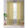 thumbnail image 5 of Sheer Curtains 108 Inches Long, Yelllow Floral Semi Sheer Curtains Light Filtering Window Treatment, Vintage Rustic Plants Flowers Spring Privacy Voile Drapes for Living Room Bedroom 52x108 Inch, 5 of 7