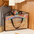 thumbnail image 4 of Clothes Hanger Organizer Holder for Space Saving,18.1" Hanger Triangle Storage Bag with Handles for Closet Tidier Laundry Rooms Wardrobe Drying Rack,Waterproof Container(Clear), 4 of 6