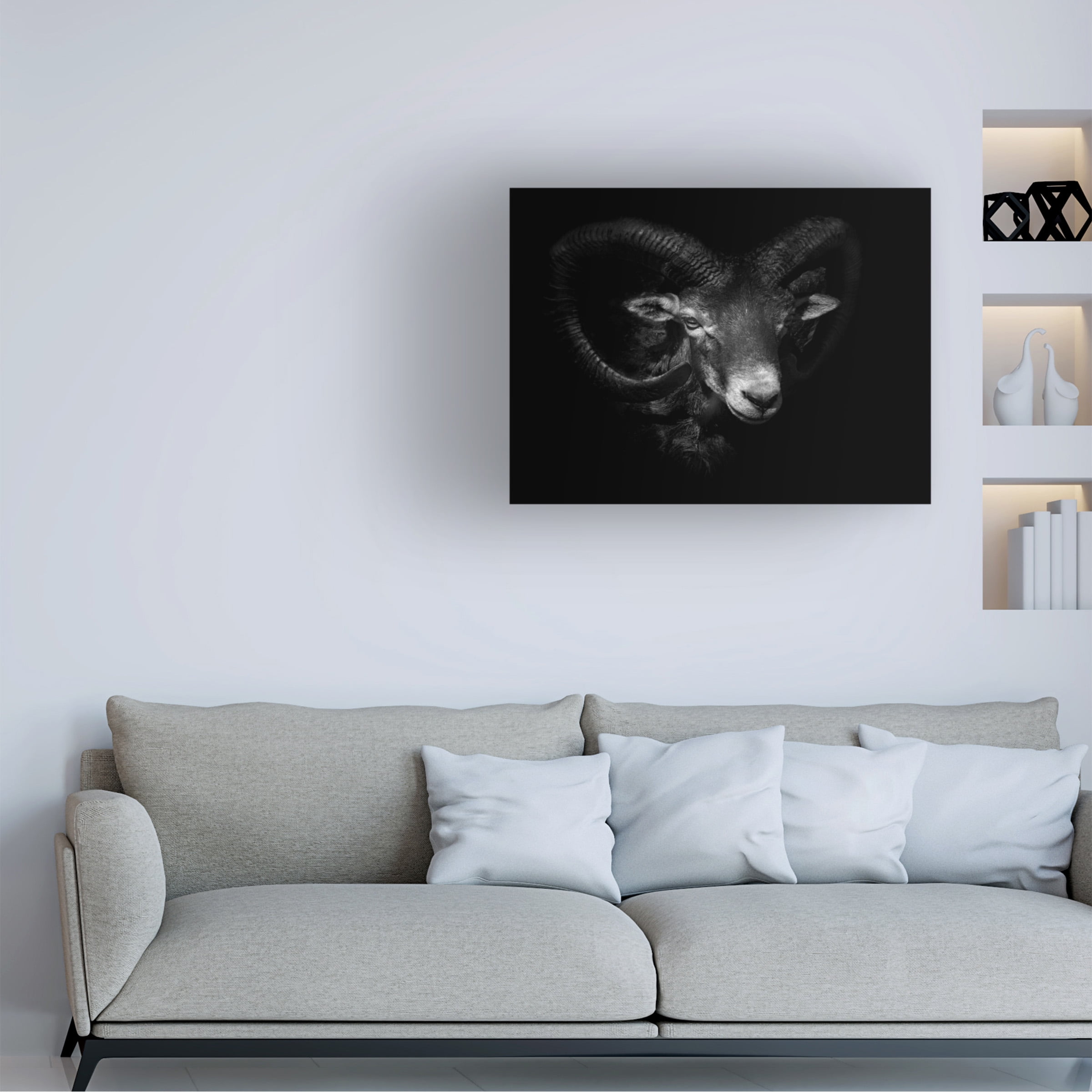 Ferdinando Valverde 'Between Horns' Canvas Art