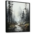 thumbnail image 2 of Designart "Finding Serenity on a Meandering Forest Road" Landscape & Nature Floater Framed Canvas Wall Art, 2 of 7