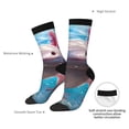 thumbnail image 4 of Pofeuu Cute Underwater Axolotl Print Crew Socks, Adult Running Hiking Socks for Youth and Adult, 4 of 6