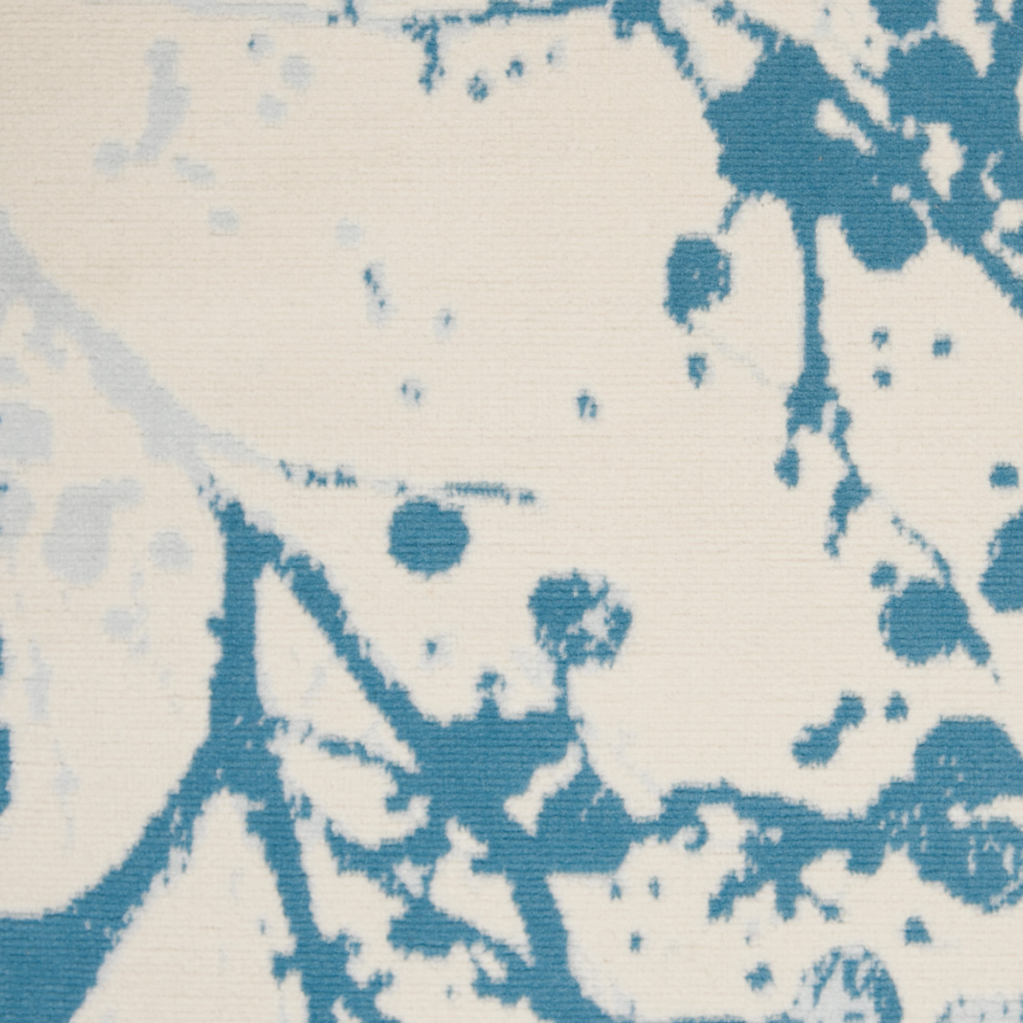 Nourison Bliss Modern Botanical Ivory/Blue 4' x 6' Area Rug, (4' x 6')