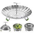 thumbnail image 1 of Collapsible Stainless Steel Steamer, for Vegetarian and Seafood Cooking, 1 of 5